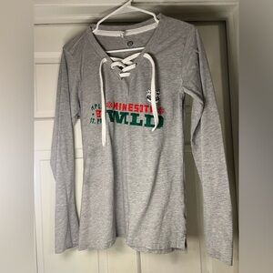 Minnesota wild winter classic lace up long sleeve